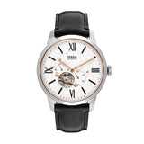 Fossil Townsman Automatic White Dial Black Leather Strap Watch for Men - ME3104 Buy Now By Fossil