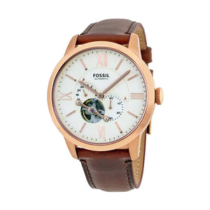 Fossil Townsman Beige Dial Brown Leather Strap Watch for Men - ME3105 Buy Now By Fossil