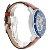 Fossil Grant Sport Automatic Skeleton Blue Dial Brown Leather Strap Watch for Men - ME3140 Buy Now By Fossil