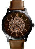 Fossil Townsman Automatic Black Dial Brown Leather Strap Watch for Men - ME3155 Buy Now By Fossil