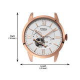 Fossil Townsman Automatic White Dial Navy Blue Leather Strap Watch for Men - ME3171 Buy Now By Fossil