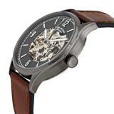 Fossil Forrester Luggage Automatic Skeleton Blue Dial Brown Leather Strap Watch for Men - ME3179 Buy Now By Fossil
