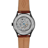 Fossil Forrester Automatic Skeleton Grey Dial Brown Leather Strap Watch for Men - ME3178 Buy Now By Fossil