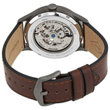 Fossil Forrester Automatic Skeleton Grey Dial Brown Leather Strap Watch for Men - ME3178 Buy Now By Fossil