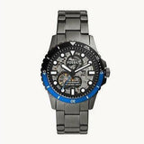 Fossil FB-01 Automatic Skeleton Black Dial Grey Steel Strap Watch for Men - ME3201 Buy Now By Fossil