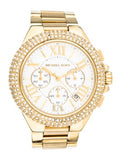 Michael Kors Camille Silver Diamonds Dial Gold Steel Strap Watch for Women - MK5756 Buy Now By Michael Kors