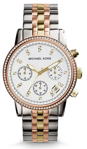 Michael Kors Ritz White Dial Two Tone Steel Strap Watch for Women - MK5650 Buy Now By Michael Kors