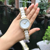 Michael Kors Parker Mother of Pearl Dial Two Tone Steel Strap Watch for Women - MK6400 Buy Now By Michael Kors