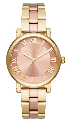 Michael Kors Norie Gold Dial Two Tone Steel Strap Watch for Women - MK3586 Buy Now By Michael Kors