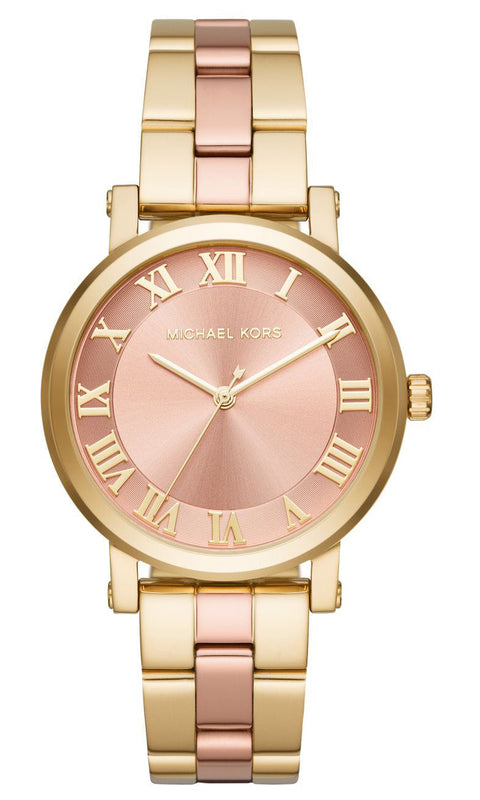Michael Kors Norie Gold Dial Two Tone Steel Strap Watch for Women - MK3586 Buy Now By Michael Kors