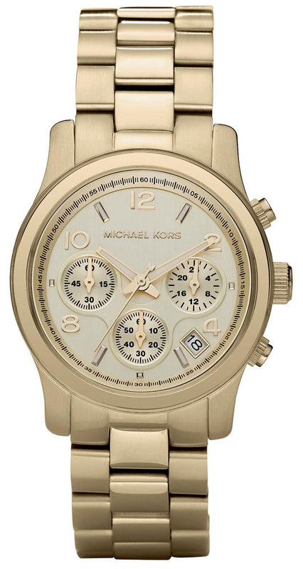 Michael Kors Runway Gold Dial Gold Stainless Steel Strap Watch for Women - MK5055 Buy Now By Michael Kors