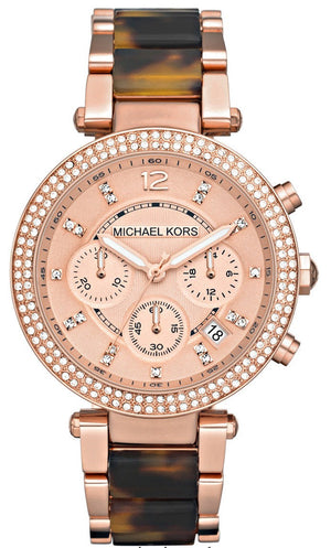 Michael Kors Parker Rose Gold Dial Two Tone Steel Strap Watch for Women - MK5538 Buy Now By Michael Kors