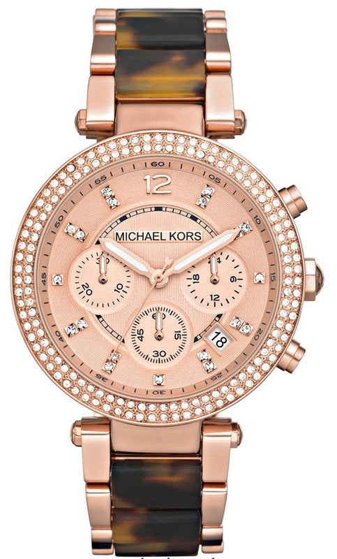 Michael Kors Parker Rose Gold Dial Two Tone Steel Strap Watch for Women - MK5538 Buy Now By Michael Kors