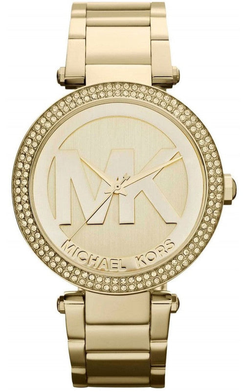 Michael Kors Parker Diamonds Gold Dial Gold Steel Strap Watch for Women - MK5784 Buy Now By Michael Kors