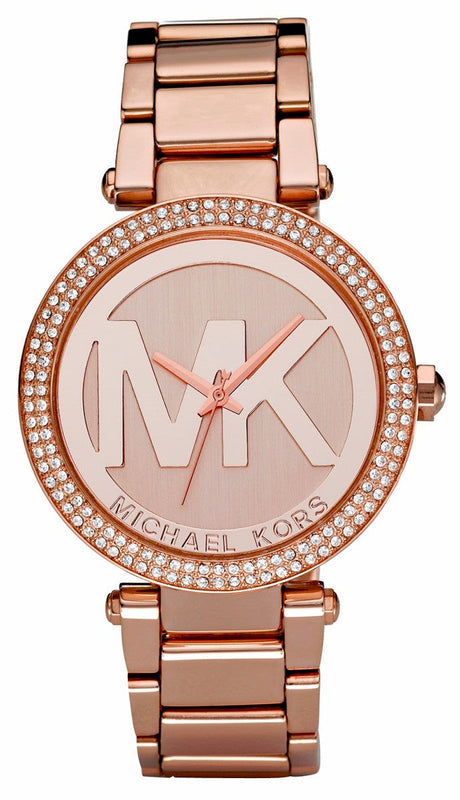 Michael Kors Parker Rose Gold Dial Rose Gold Steel Strap Watch for Women - MK5865 Buy Now By Michael Kors