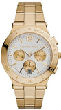 Michael Kors Wyatt Chronograph White Dial Gold Steel Strap Watch For Women - MK5933 Buy Now By Michael Kors