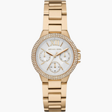 Michael Kors Mini Camille Chronograph White Dial Rose Gold Steel Strap Watch For Women - MK6844 Buy Now By Michael Kors