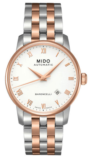 Mido Baroncelli Automatic White Dial Two Tone Steel Strap Watch For Women - M8600.9.N6.1 Buy Now By Mido
