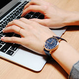 Marc Jacobs Roxy Navy Blue Dial Blue Leather Strap Watch for Women - MJ1534 Buy Now By Marc Jacobs