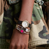 Marc Jacobs Roxy White Dial Black Leather Strap Watch for Women - MJ1537 Buy Now By Marc Jacobs