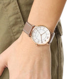 Marc Jacobs Roxy White Dial Light Brown Leather Strap Watch for Women - MJ1538 Buy Now By Marc Jacobs