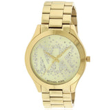 Michael Kors Slim Runway Gold Dial Gold Steel Strap Watch for Women - MK3590 Buy Now By Michael Kors