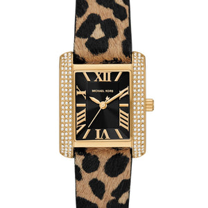 Michael Kors Emery Quartz Diamonds Black Dial Cheetah Print Leather Strap Watch For Women - MK7387 Buy Now By Michael Kors
