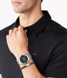 Michael Kors Slim Runway Chronograph Black Dial Silver Steel Strap Watch For Men - MK1056 Buy Now By Michael Kors