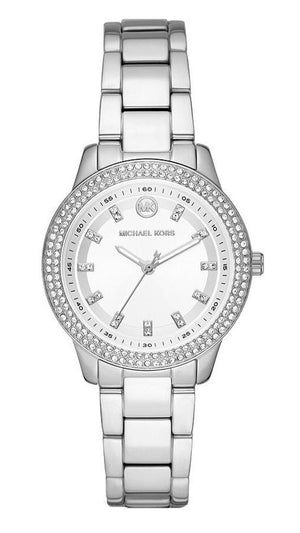 Michael Kors Tibby Quartz White Dial Silver Steel Strap Watch for Women - MK1059 Buy Now By Michael Kors