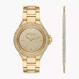 Michael Kors Camille Three-Hand Crystals Gold Dial Gold Steel Strap Watch for Women - MK1067 Buy Now By Michael Kors