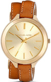 Michael Kors Runway Gold Dial Brown Leather Strap Watch For Women - MK2256 Buy Now By Michael Kors