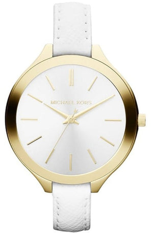 Michael Kors Slim Runway White Dial White Leather Strap Watch For Women - MK2273 Buy Now By Michael Kors