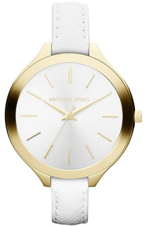 Michael Kors Slim Runway White Dial White Leather Strap Watch For Women - MK2273 Buy Now By Michael Kors