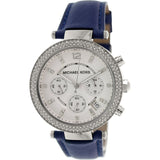 Michael Kors Parker White Dial Navy Blue Leather Strap Watch for Women - MK2293 Buy Now By Michael Kors