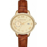 Michael Kors Whitley Quartz Gold Dial Brown Leather Strap Watch For Women - MK2428 Buy Now By Michael Kors