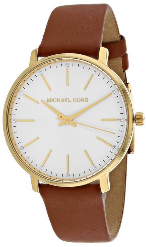 Michael Kors Pyper Quartz Silver Dial Brown Leather Watch For Women - MK2740 Buy Now By Michael Kors