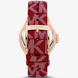 Michael Kors Tibby Multifunction Silver Dial Red Leather Strap Watch For Women - MK2975 Buy Now By Michael Kors