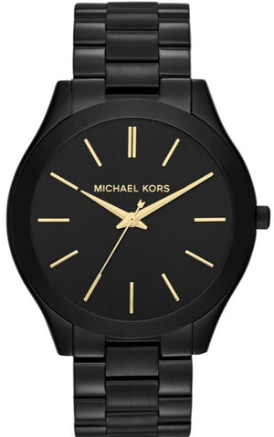 Michael Kors Slim Runway Black Dial Black Stainless Steel Strap Watch for Women - MK3221 Buy Now By Michael Kors