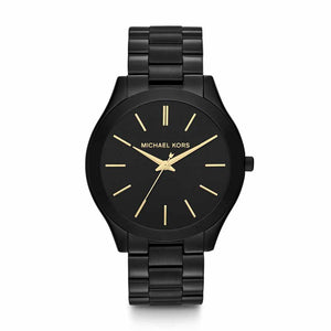 Michael Kors Slim Runway Black Dial Black Stainless Steel Strap Watch for Women - MK3221 Buy Now By Michael Kors