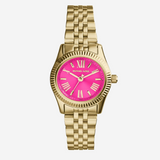 Michael Kors Lexington Quartz Pink Dial Gold Steel Strap Watch For Women - MK3270 Buy Now By Michael Kors