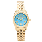 Michael Kors Lexington Quartz Blue Dial Gold Steel Strap Watch For Women - MK3271 Buy Now By Michael Kors