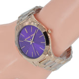 Michael Kors Slim Runway Purple Dial Rose Gold Steel Strap Watch for Women - MK3293 Buy Now By Michael Kors