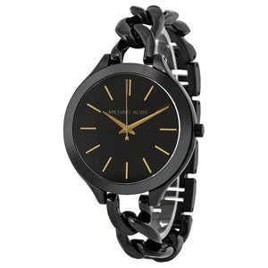 Michael Kors Slim Runway Black Dial Black Steel Strap Watch for Women - MK3317 Buy Now By Michael Kors