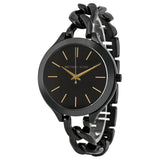 Michael Kors Slim Runway Black Dial Black Steel Strap Watch for Women - MK3317 Buy Now By Michael Kors