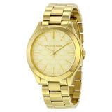 Michael Kors Slim Runway Gold Dial Gold Steel Strap Watch for Women - MK3335 Buy Now By Michael Kors
