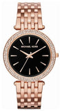 Michael Kors Darci Black Dial Rose Gold Steel Strap Watch for Women - MK3402 Buy Now By Michael Kors