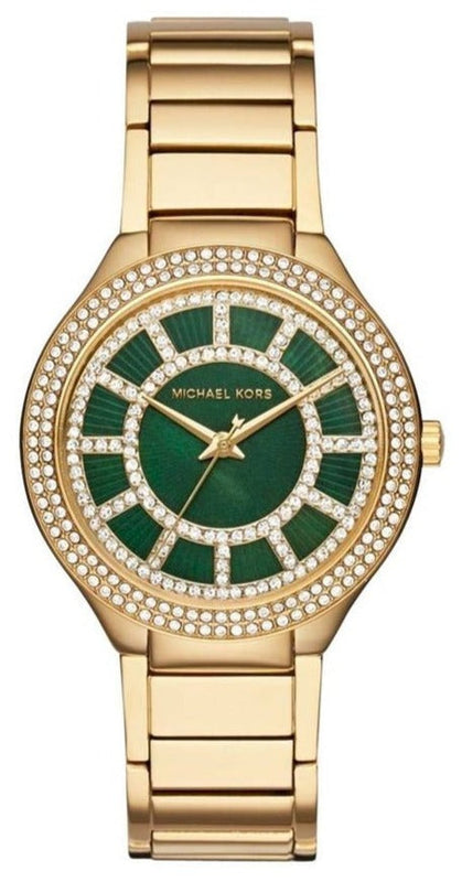 Michael Kors Kerry Green Dial Gold Steel Strap Watch for Women - MK3409 Buy Now By Michael Kors