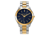 Michael Kors Slim Runway Blue Dial Two Tone Steel Strap Watch for Women - MK3479 Buy Now By Michael Kors