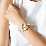 Michael Kors Mini Runway Slim Gold Dial Gold Steel Strap Watch for Women - MK3512 Buy Now By Michael Kors