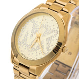 Michael Kors Slim Runway Gold Dial Gold Steel Strap Watch for Women - MK3590 Buy Now By Michael Kors